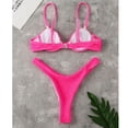thumbnail image 4 of Conjunto de bikini para mujer Traje de baño de dos piezas elástico transpirable de moda Traje de baño para mujer Rosa Rojo L, 4 of 6
