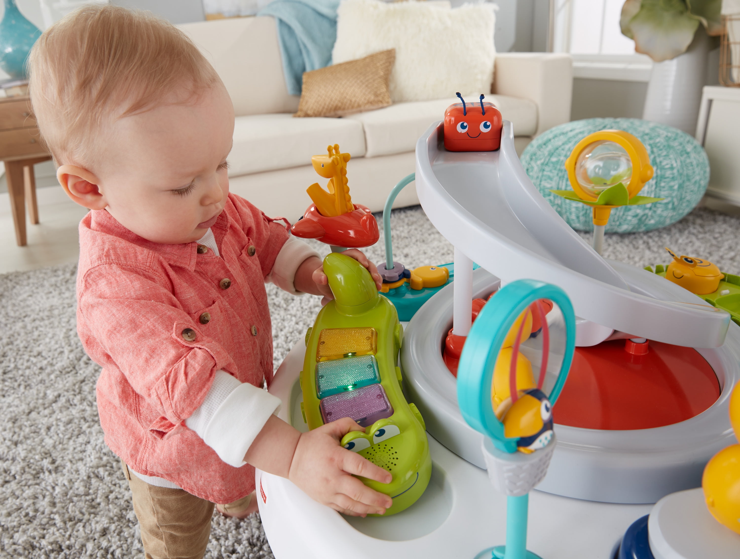 Fisher-Price centre d'activités 2-en-1 Bébé au Travail, table d