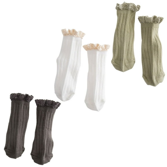 Baby girl Socks Retro Toddler peplum fringed Tassel lace-up ankle dress socks Little girl boots socks