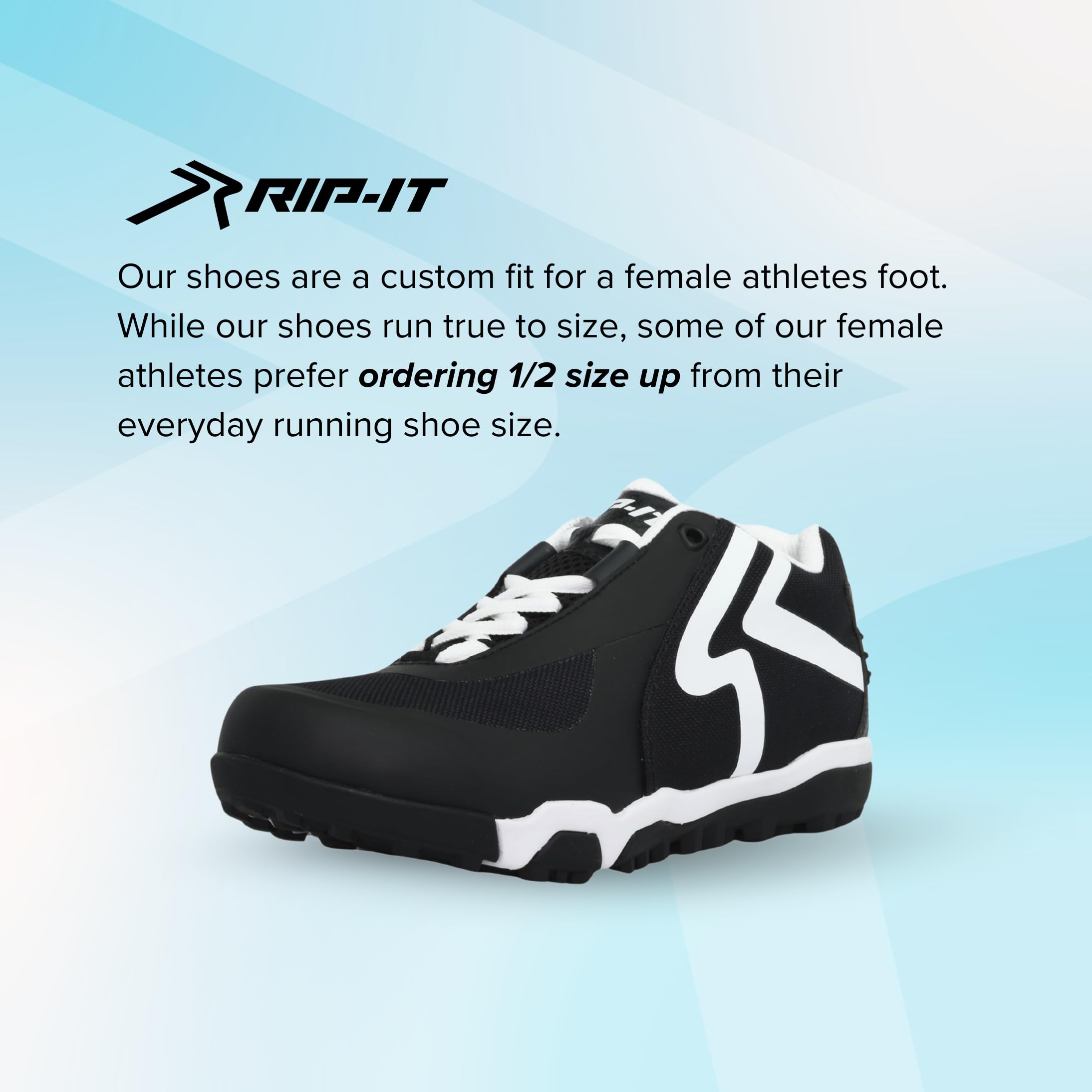RIP-IT SwiftStep Ringor Turf Softball Shoes - Black - Size - 8.5