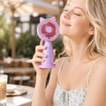 thumbnail image 5 of Portable Handheld Mini Fan Green Cute Cat Ear Design 1 Piece For Outdoor Home Travel Use, 5 of 6