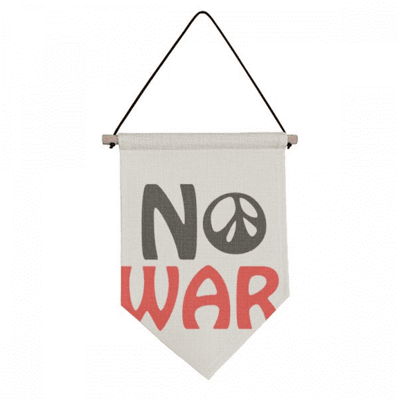 Love Peace World No War Art Deco  Fashion Canvas Flag Hanging Wall Art Decor Banner