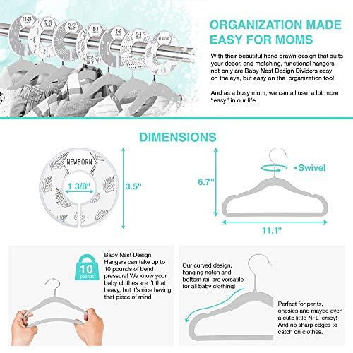 7X Baby Clothing Baby Nest Designs Unisex Closet Dividers for Baby Clothes 