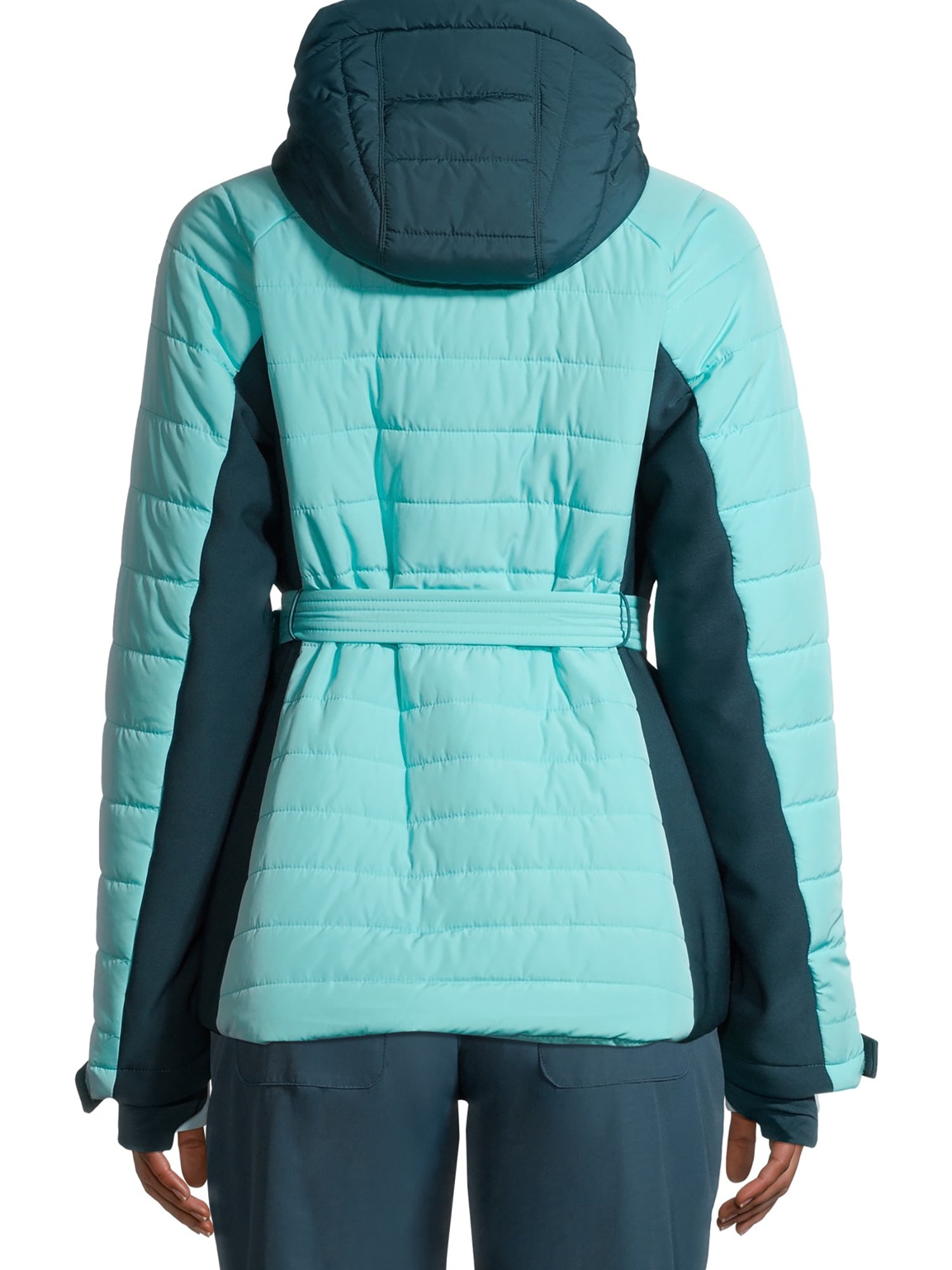 Swiss Tech Women's Belted Ski and Snowboard Jacket with Hood