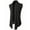 Black, variant on Men's Shawl Casual Cardigan Sleeveless Drape Cape Lightweight Open Front Long Length Kimono Vest