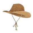 thumbnail image 4 of Sombrero de vaquero de Paja Zulema Ajustable Unisex para adulto, 4 of 8