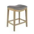 thumbnail image 2 of Porthos Home Acton Counter Stool With Sturdy Rubberwood Legs, Nailhead Trimming, PU Leather Upholstery And Backless Space-saving Design (For Bar Counters And Kitchen Islands), 2 of 7