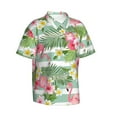 thumbnail image 2 of Balery Tropical Flamingo Print Men's Hawaiian Shirts Short Sleeve Beach Shirt Relaxed Fit Vacation Button Down Shirts-3X-Large, 2 of 9