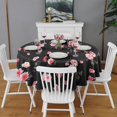 thumbnail image 2 of Pioneer Flower Floral Print Pattern Round Tablecloth 60"x60",Wrinkle Wipeable Table Cloth for Kitchen Dining Room Picnic Patio Party, 2 of 6