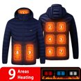 thumbnail image 3 of 9/19 Áreas Chaqueta Calefactable Chaleco Cálido para Mujer USB Chaqueta Calefactora para Hombre Chalecos Calefactables Abrigo Caza Senderismo Camping Otoño Invierno Hombre, 3 of 5