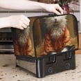 thumbnail image 7 of Kdxio Haystack Meditating Cat Print Toaster Cover Bread Machine Cover Fits for Most Standard 2 Slice Toasters,Keep Toaster Free From Dust And Fingerprint Oven Dustproof Cover, 7 of 7