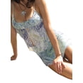 thumbnail image 6 of Liacowi 2PCS Women Summer Outfits Floral Print Sleeveless Camisole Tops + Casual High Waist Mini Skirt Set Clubwear, 6 of 8
