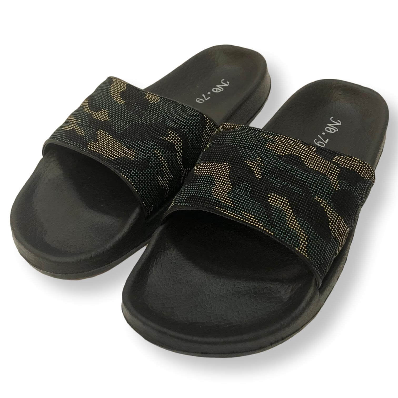 Size UK 7-12 Mens Camouflage Slides Flip Flops Sandals Sliders Beach Slippers 