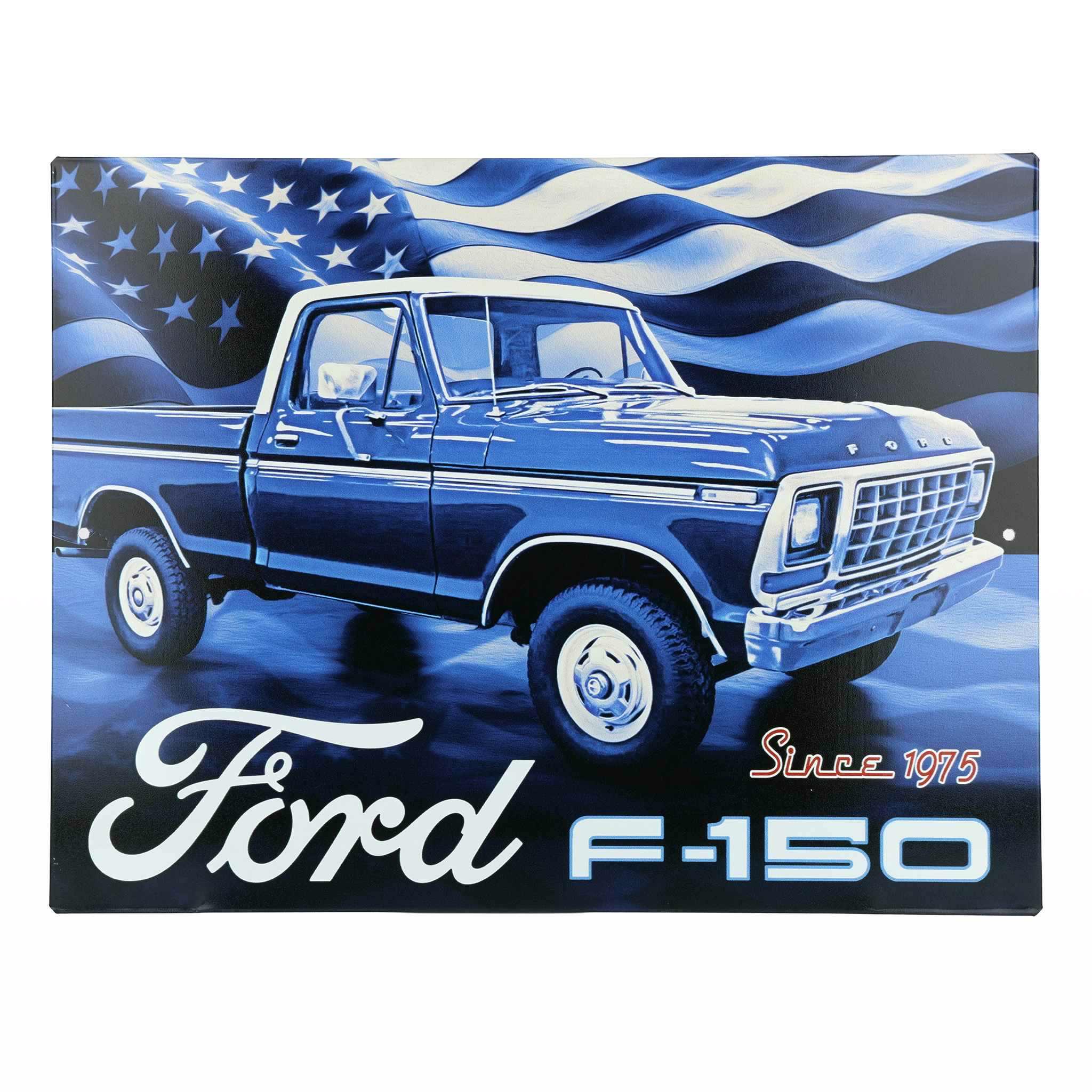Desperate Enterprises Ford F-150 American Flag Vintage Metal Sign