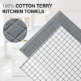 thumbnail image 3 of Simmore 100% Cotton Terry Kitchen Towels, Super Soft Absorbent Dish Towels and Dish Cloths for Kitchen Washing and Drying, 6-Piece Set, 16x28 Inches, Grey, 3 of 10