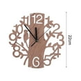 thumbnail image 6 of Waroomhouse 8.6 Inch Wood Wall Clock, Round Wall Clock Whisper Quiet Decorative Wall clock with Branch-Shaped Hands for Living Room Bedroom Kids Room Kitchen Office, 6 of 9