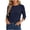 Navy, variant on Tops for Women 3/4 Sleeve Crew Neck Casual Pullover Sweatshirt