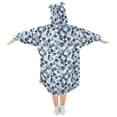 thumbnail image 2 of Cool Toned Modern Pattern ﻿Wearable Blankets Hoodie Oversize Sherpa Wearable Soft Blanket Warm Cozy 3-14 Age, 2 of 7