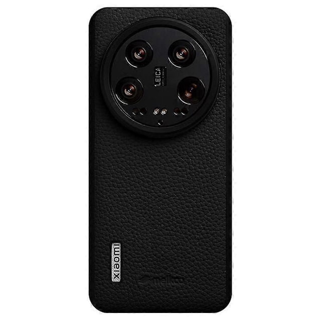 MELKCO For Xiaomi 14 Ultra Case Genuine Cow Leather Coated PC Phone Cover
