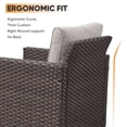thumbnail image 6 of PARKWELL Outdoor Swivel Glider Chair, Patio Swivel Rocking Lounge Chair with Beige Cushions for Balcony Patio, Brown Wicker, 6 of 10