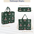 thumbnail image 6 of FORMRS Womens Corduroy Tote Bag Crossbody Shoulder Handbag with Pocket, Christmas Santa Hats, 6 of 7