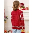 thumbnail image 5 of Garvee Kids Boys Girls Christmas Sweaters Holiday Unisex Sweater Crewneck Xmas Party Knit Reindeer Snowflakes Pullover, 5 of 8