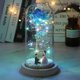 thumbnail image 1 of Led encantado Galaxy Rose eterna flor de lámina de oro de 24k con luces de cadena de hadas en cúpula para regalo de Navidad y San Valentín, 1 of 4