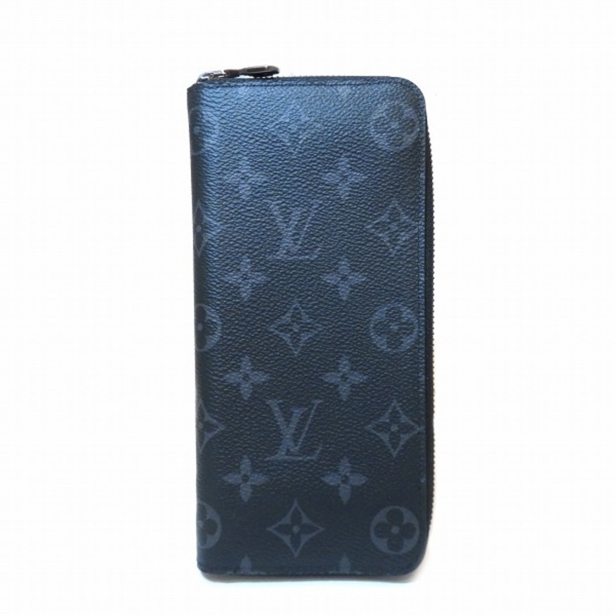 Authenticated Used Louis Vuitton Monogram Eclipse Zippy Wallet Vertical  M62295 Long Men's 