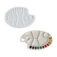 thumbnail image 1 of Moldes de silicona para paletas de pintura para resina, bandeja de pintura ovalada, molde de resina epoxi para suministros de pintura al óleo DIY, soporte para mezcla de acuarela, 1 of 5