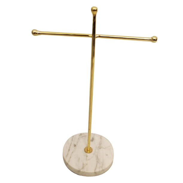 Soporte de joyería duradero Adorno de mesa con base de mármol Collares Pulseras Pendientes Soporte Estante Joyería Collar Organizador para dormitorio