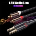 thumbnail image 3 of Kuymtek 1.5m/4.9ft Dual 6.35mm 1/4 Mono Macho a Dual RCA Macho Adaptador Cable de Audio Kuymtek Componentes de la computadora, 3 of 9