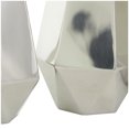 thumbnail image 4 of DecMode 10", 8", 6"H Geometric Hexagon Shaped Silver Stainless Steel Vase with Varying Heights, Set of 3, 4 of 12