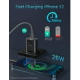 thumbnail image 5 of Quntis Quntis USB C Fast Charger Cable 3 Pack 6FT, Nylon Braided Durable Type C Fast Charging Cord Compatible with Phone 14/14 Pro Max/13/12/11/XS/XR/ iPad, Gray, 5 of 6