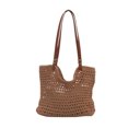 thumbnail image 5 of Bolso tejido de algodón para otoño e invierno 2025, nuevo bolso de hombro de gran capacidad para mujer, diseño de nicho, bolso de mano hueco, 5 of 5
