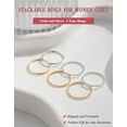 thumbnail image 5 of Gold Silver Rings for Women Non Tarnish Stackable 1.3mm Thin Gold Ring 14K Gold Plated Dainty Ring Set Trendy Thumb Pinky Ring Wedding Bands Promise Engagement Gold Jewelry Gifts Size 6-11, 5 of 7