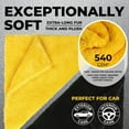 thumbnail image 3 of Professional Microfiber Towels for Cars – 6 Pack – [12 in x 12 in] – Scratch-Free – Reusable Edgeless Car Wash Towel, 3 of 8