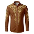 thumbnail image 4 of CONZONE Mens Western Cowboy Buttons Down Shirts Long Sleeve Shirts for Men Trendy Graphic Lapel Soft Lightweight Tops, 4 of 4