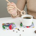 thumbnail image 6 of Lsque Pikmin Pattern 4" Drink Coasters Set of 4, PVC Leather Absorbent Coasters, Table Coaster Set Decorative Coffee Cup Coasters Housewarming Gift, 6 of 7