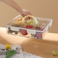 thumbnail image 5 of Thehsnt 2 Sets 288Oz Divided Serving Tray with Lid Handle 6 Compartments Fruit Candy Cookie Nut Snack Storage Box Organizer Charcuterie Container, 5 of 9