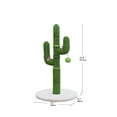 thumbnail image 4 of Home4Cat 27.8" Cactus Style Sisal Rope Scratching Post with Hanging Toy for Indoor Cats, Green/White, 4 of 7
