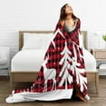 thumbnail image 5 of Kll Fleece Blanket Plush Throw Blanket Christmas Buffalo Plaid,Soft Fuzzy Cozy Flannel Blanket For Couch Sofa Bed.(80"X60"), 5 of 9