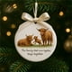 thumbnail image 1 of Adornos navideños de vaca | Adornos personalizados para el árbol de Navidad 2025 | Adorno impreso de doble cara de 8 cm para regalar, 1 of 6
