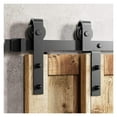 thumbnail image 1 of 6/6.6FT Bypass Sliding Barn Door Hardware Kit, Rustic Single Track For Double Doors With Classic Design Rollers ,Easy to Install, 1 of 6