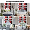 thumbnail image 6 of Black And Red Brush Swag Curtain Valance for Windows, Classic Modern Art Window Treatments Short Swag Topper for Kitchen Windows Bathroom Bedroom, 36"x63", 6 of 8