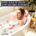 thumbnail image 3 of VOXOR Full Body Bath Pillow, 50"x15" x 2" Thick Bathtub Cushion with Suction Cups for Head, Neck & Back Support Light Pink, 3 of 7
