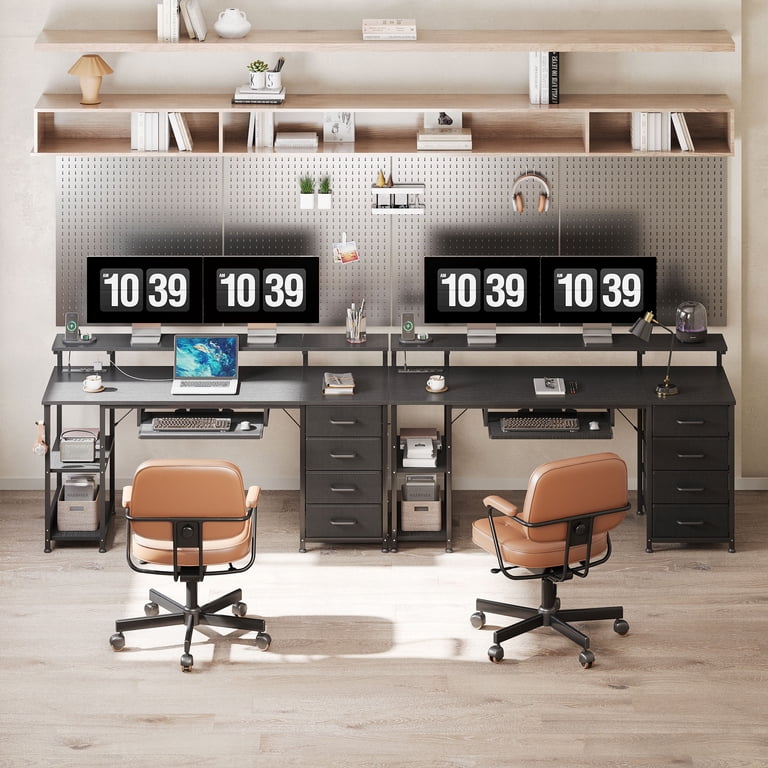 Casacomoda 55" Gaming Desk With LED Lights and Power Outlets photo 3