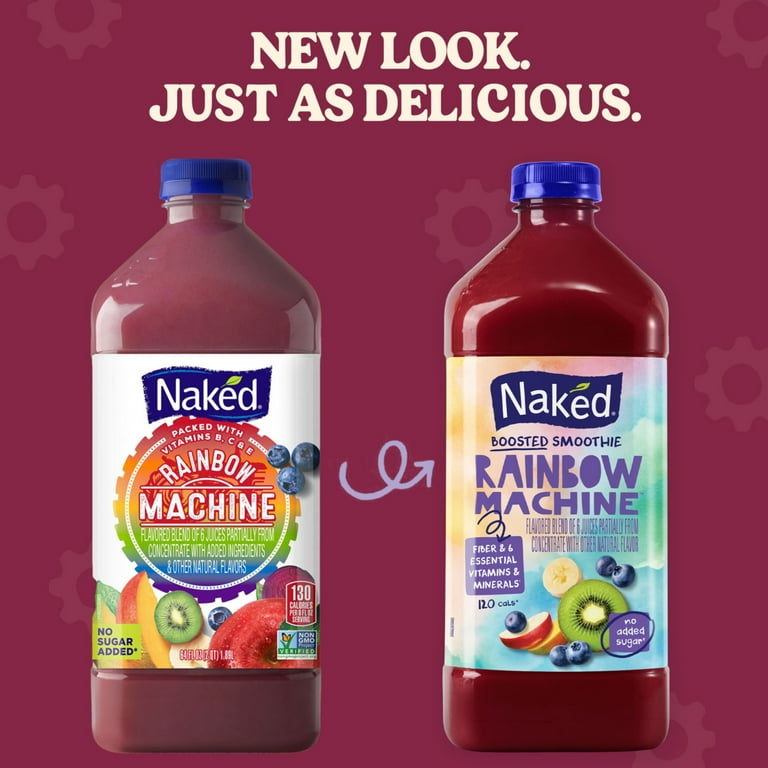 Naked Rainbow Machine Smoothie, Banana Mango Tropical Flavor