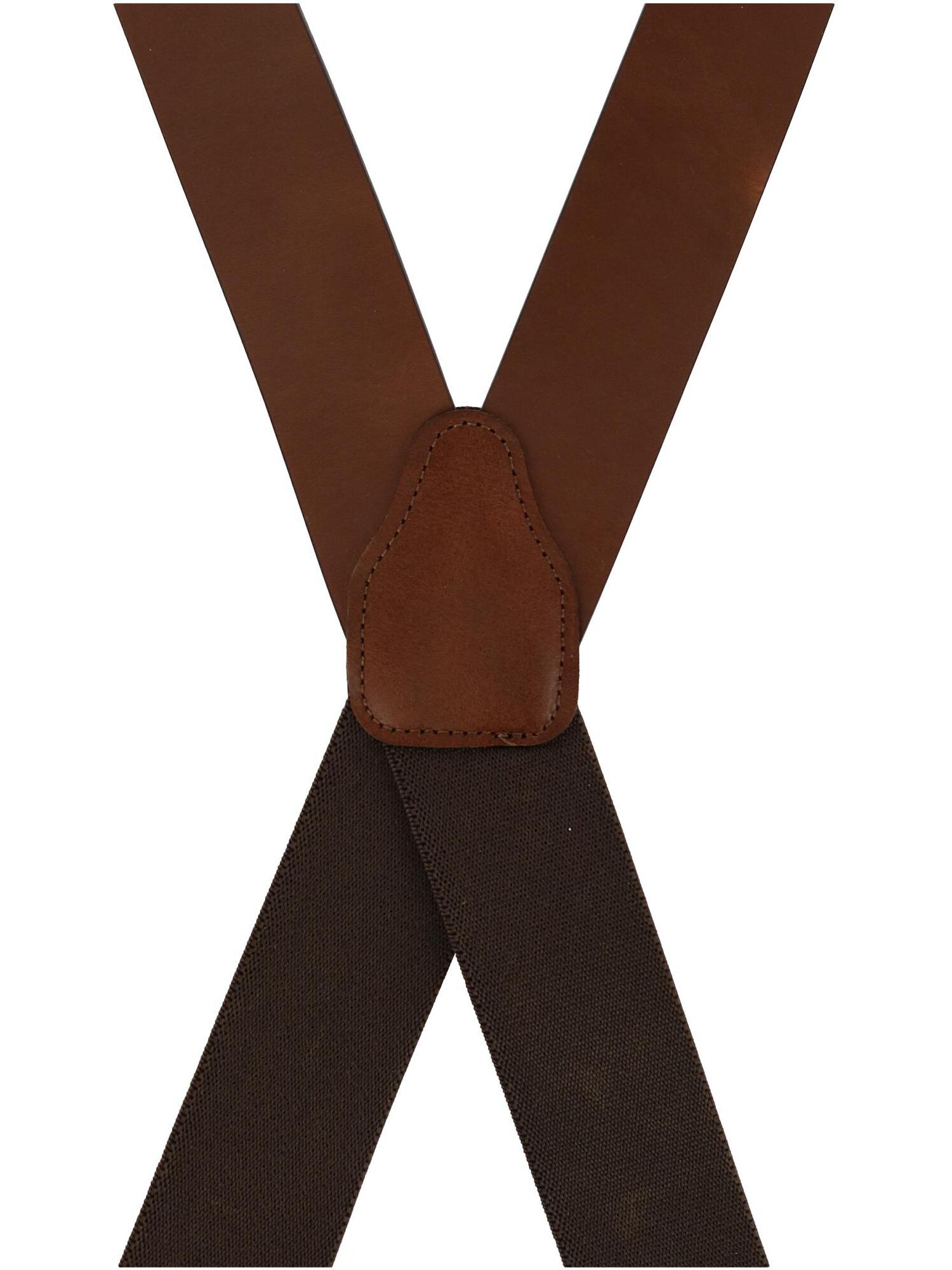 CTM  Wide Leather Suspenders with Swivel Hook Ends (Men Big & Tall) - image 3 of 4