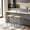 Bar Stools (Set of 2) - Grey Blue, variant on AUU Set of 2 Solid Wood Bar Stools, 25.6" Tall Farmhouse Counter Stools with Footrests for Kitchen, Dining Room, or Counter