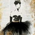 thumbnail image 2 of PI Studio 12x12 White Modern Wood Framed Museum Art Print Titled - Lady in Black II, 2 of 4